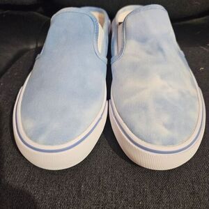 LUGZ Women's Blue SKY Canvas Comfort SIip-in Loafers‎ Boat Shoes size 6.5